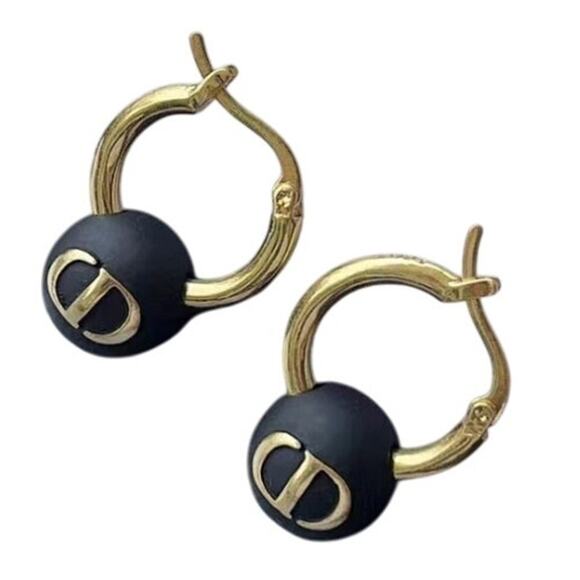 Christian Dior Black Dangle CD Signature Earring (CDXX011) - Picture 3 of 4